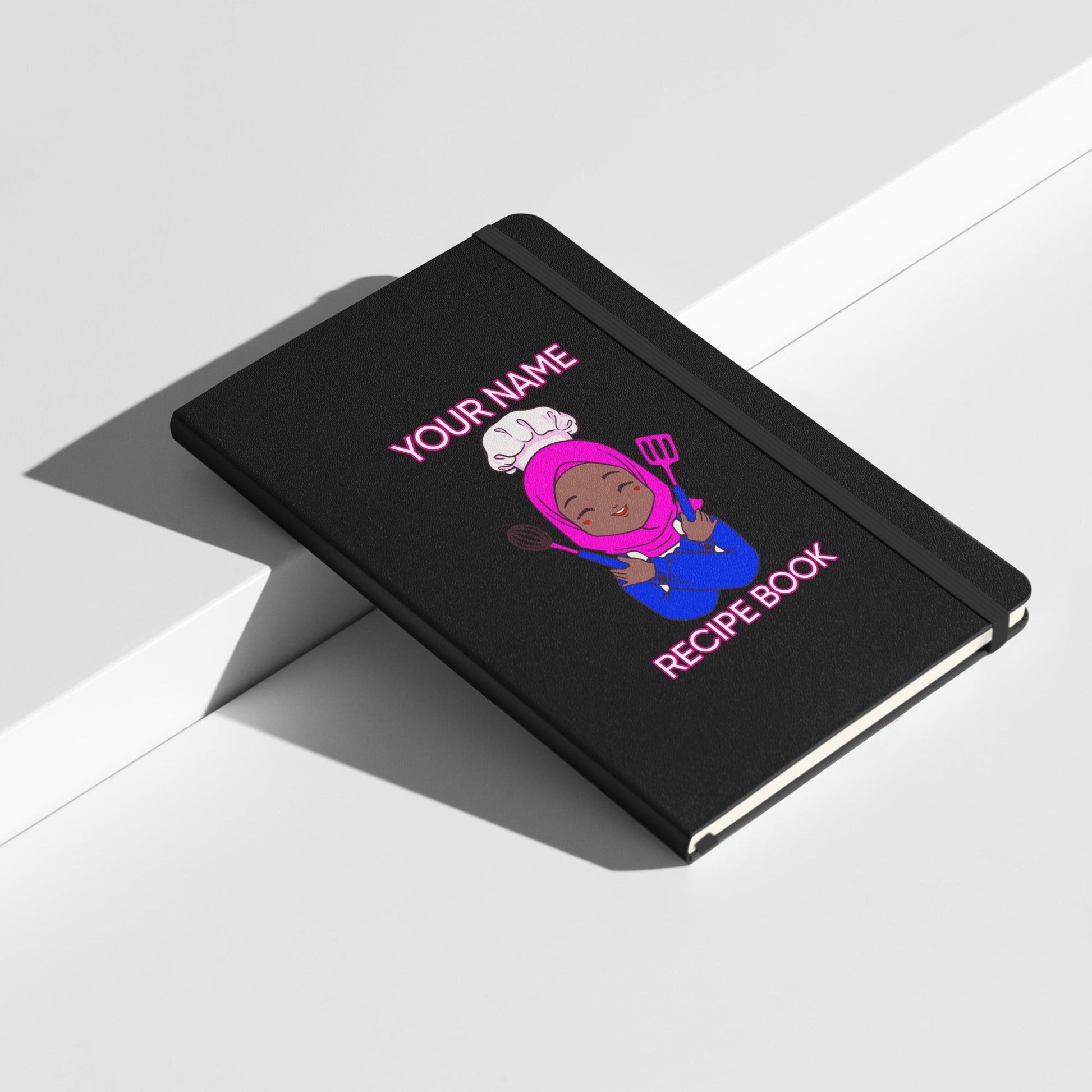 Personalized Custom Name Muslim Hijab Cook Blank Recipe Hardcover bound Journal notebook Attire T LLC