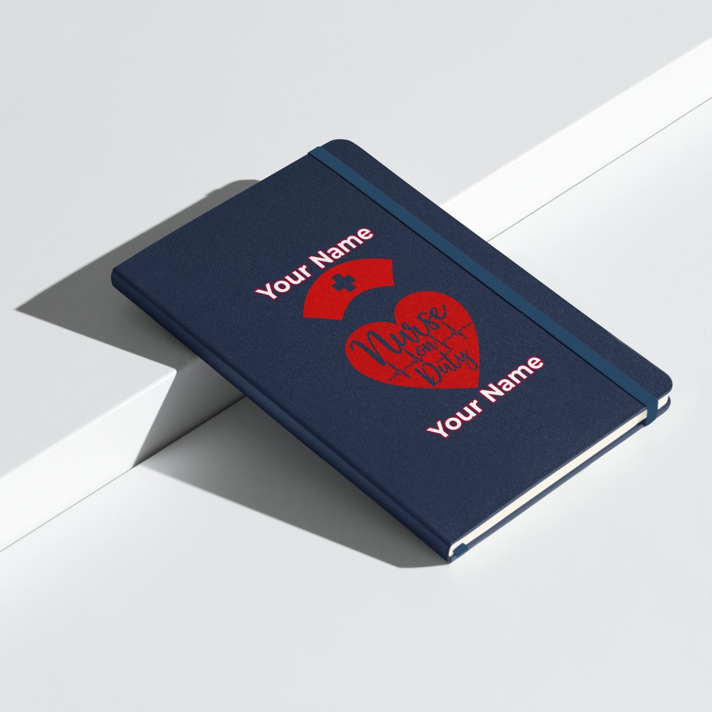 Custom Personalized Notebook Journal Name Nurse on Duty Hardcover bound Notebook  Blank Lined Journal Attire T LLC