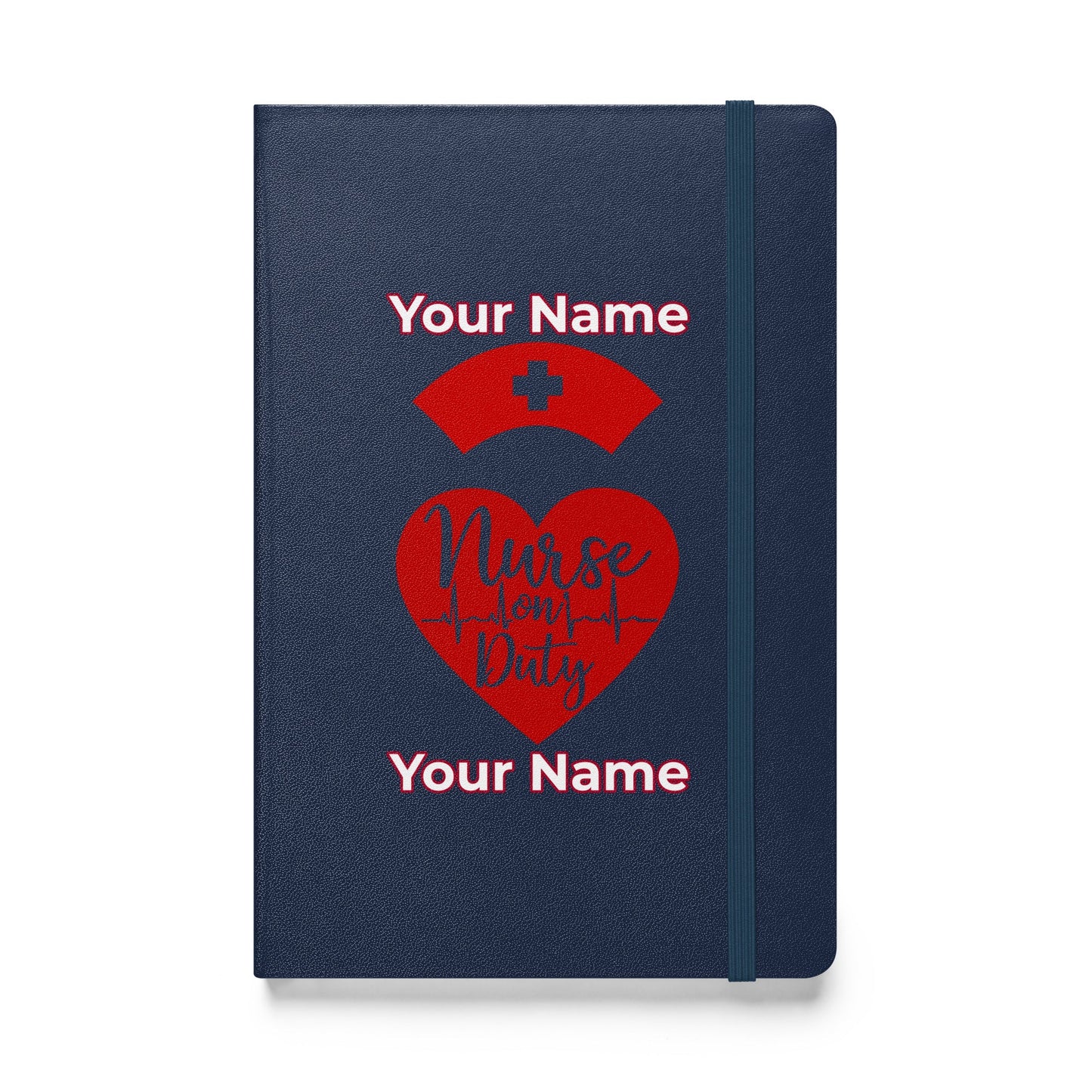 Custom Personalized Notebook Journal Name Nurse on Duty Hardcover bound Notebook  Blank Lined Journal Attire T LLC