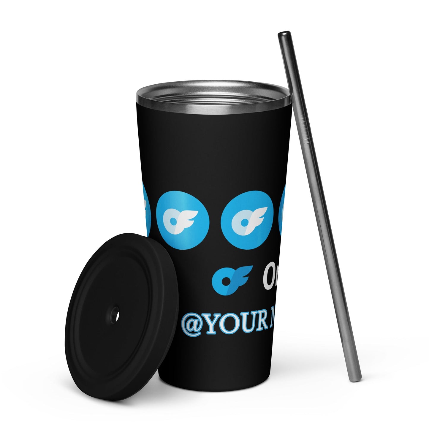 ONLYFANS Personalized Custom Sip & Tease Insulated Stainless Steel tumbler with lid and a straw Attire T LLC