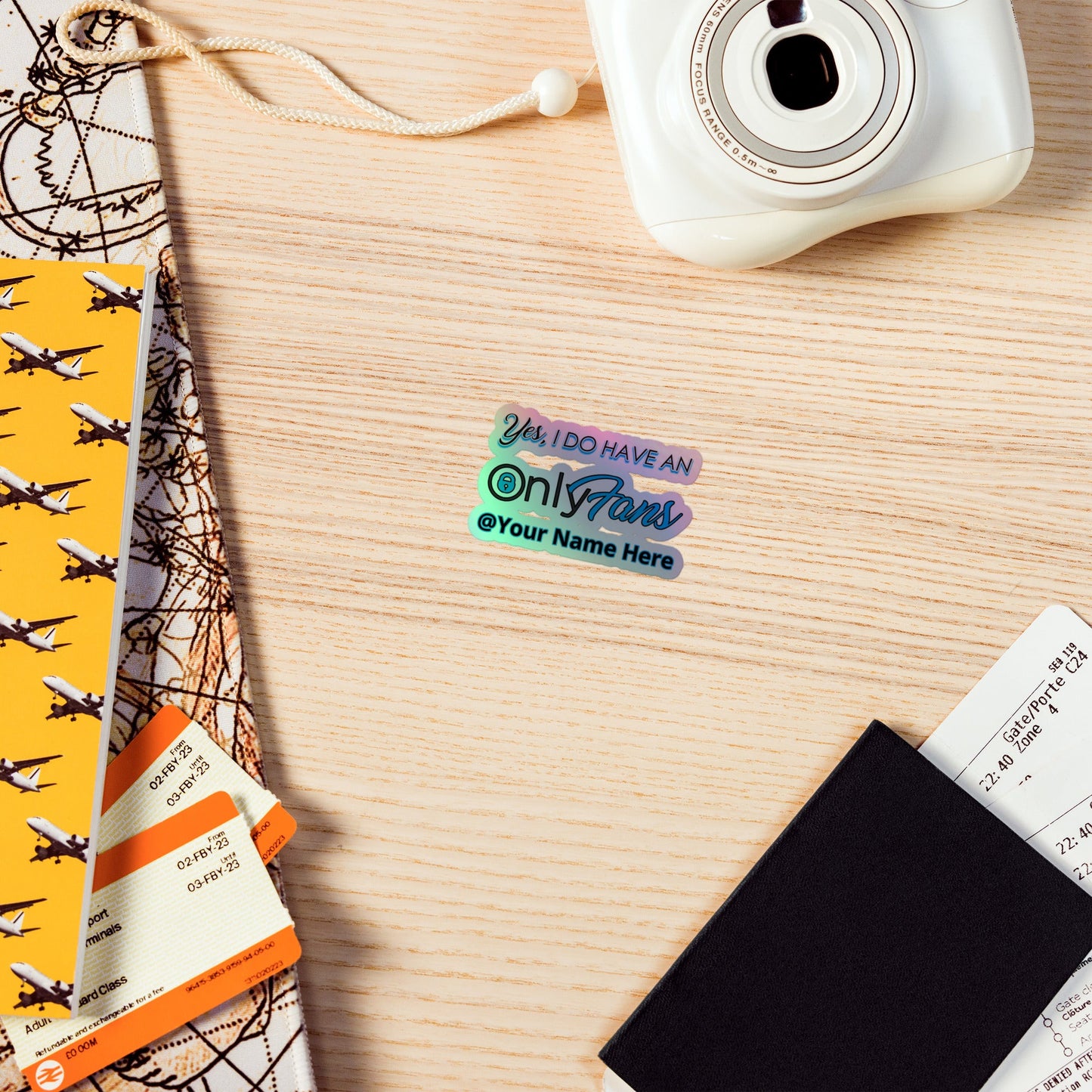 Yes, I Do Have an Onlyfans Personalized Custom Holographic stickers Attire T LLC