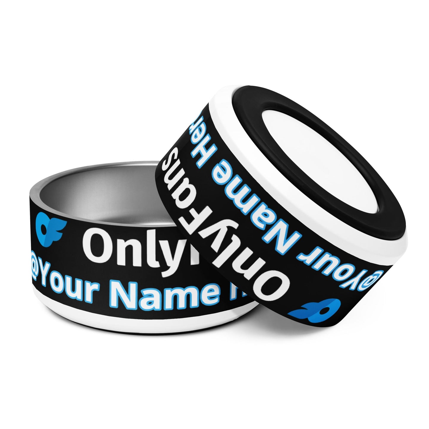 Onlyfans Personalized Custom Stainless Steel Pamper Your Pet's Palate with Pleasure: Onlyfans Exclusive Custom Pet Bowl Attire T LLC