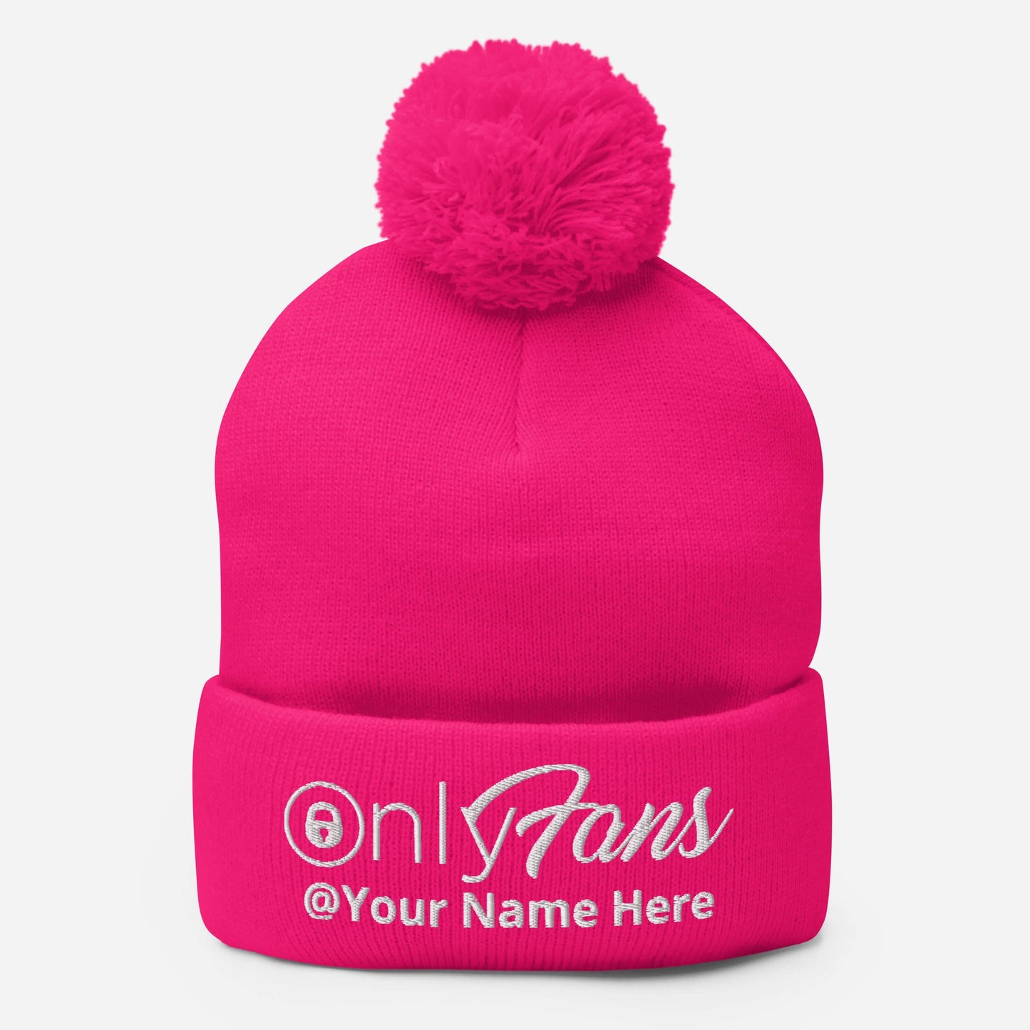 Onlyfans Personalized Custom Gender Neutral Unisex Pom-Pom Beanie Attire T LLC