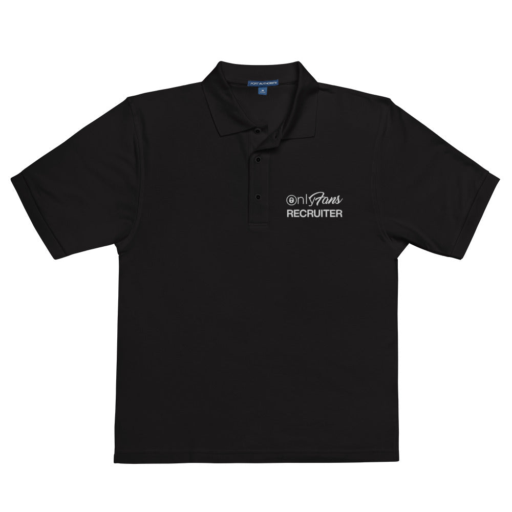 Onlyfans Recruiter Men's Premium Plain Polo Old Style Logo Professional Content Creator Attire T LLC