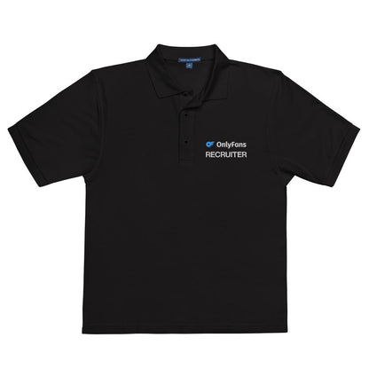 OnlyFans Recruiter Embroidered Men's Premium Polo, New Logo by ATTIRET