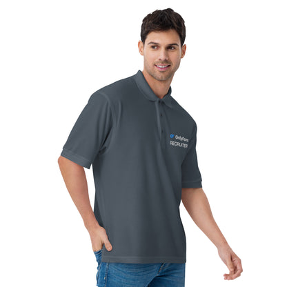 OnlyFans Recruiter Embroidered Men's Premium Polo, New Logo by ATTIRET