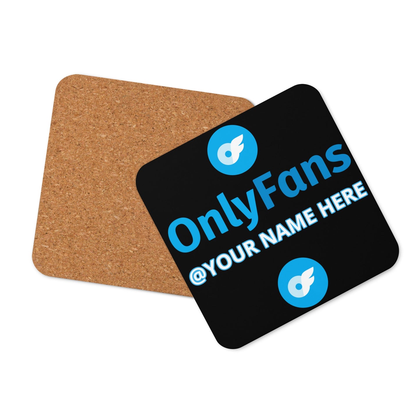 Onlyfans Personalized Custom Name Cork-back coaster Attire T LLC