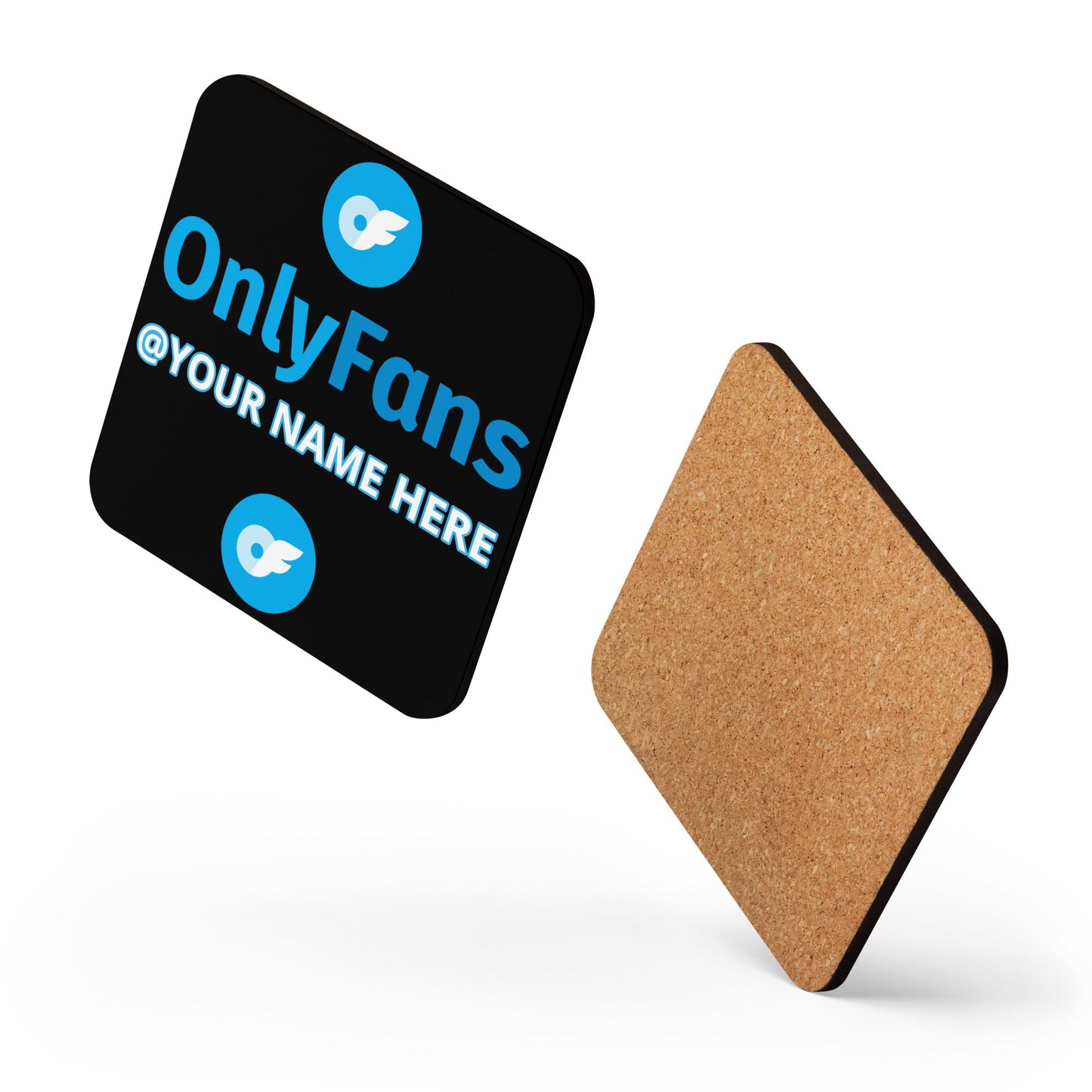 Onlyfans Personalized Custom Name Cork-back coaster Attire T LLC