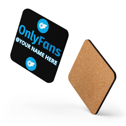 Personalized OnlyFans Cork-Back Coaster by ATTIRET