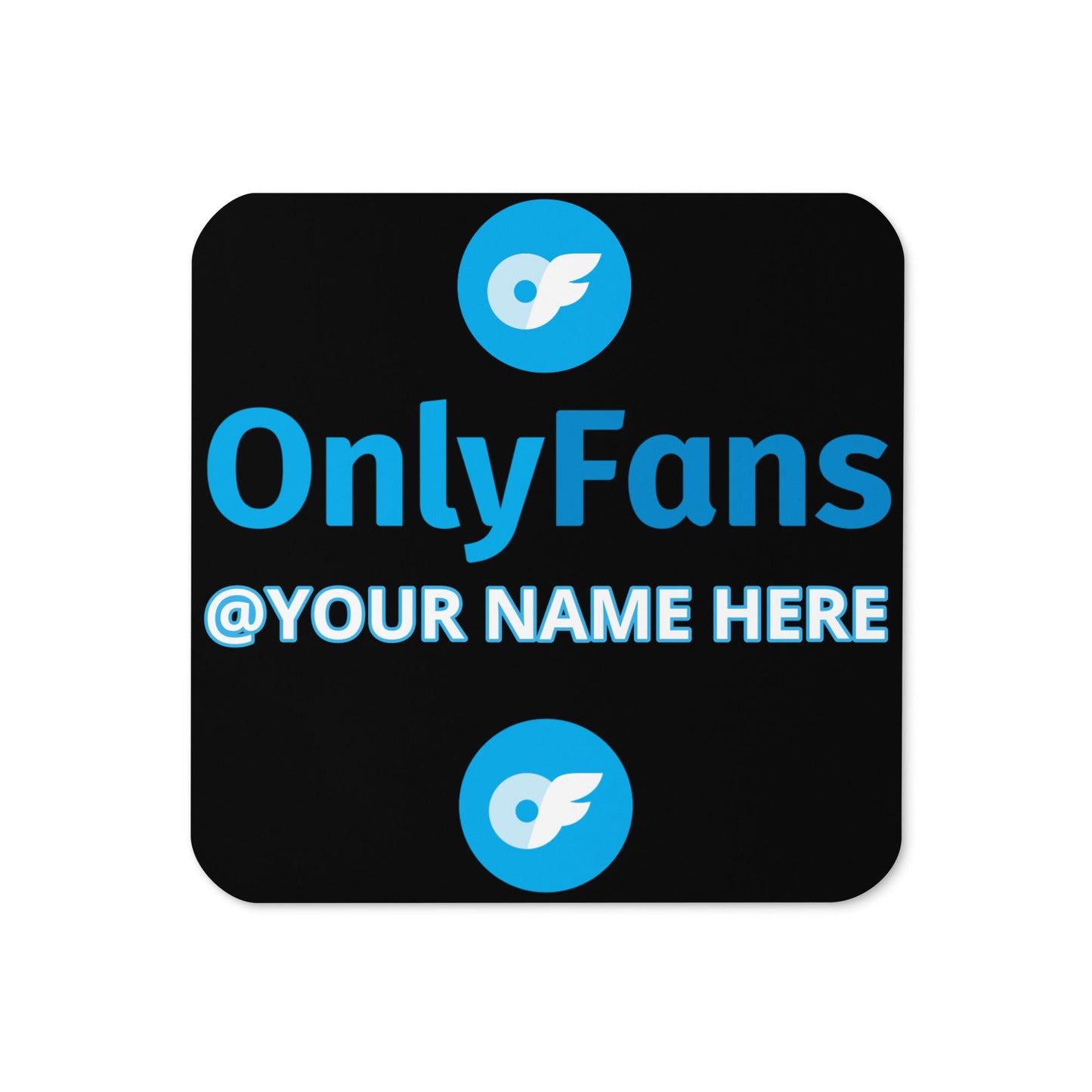 Onlyfans Personalized Custom Name Cork-back coaster Attire T LLC