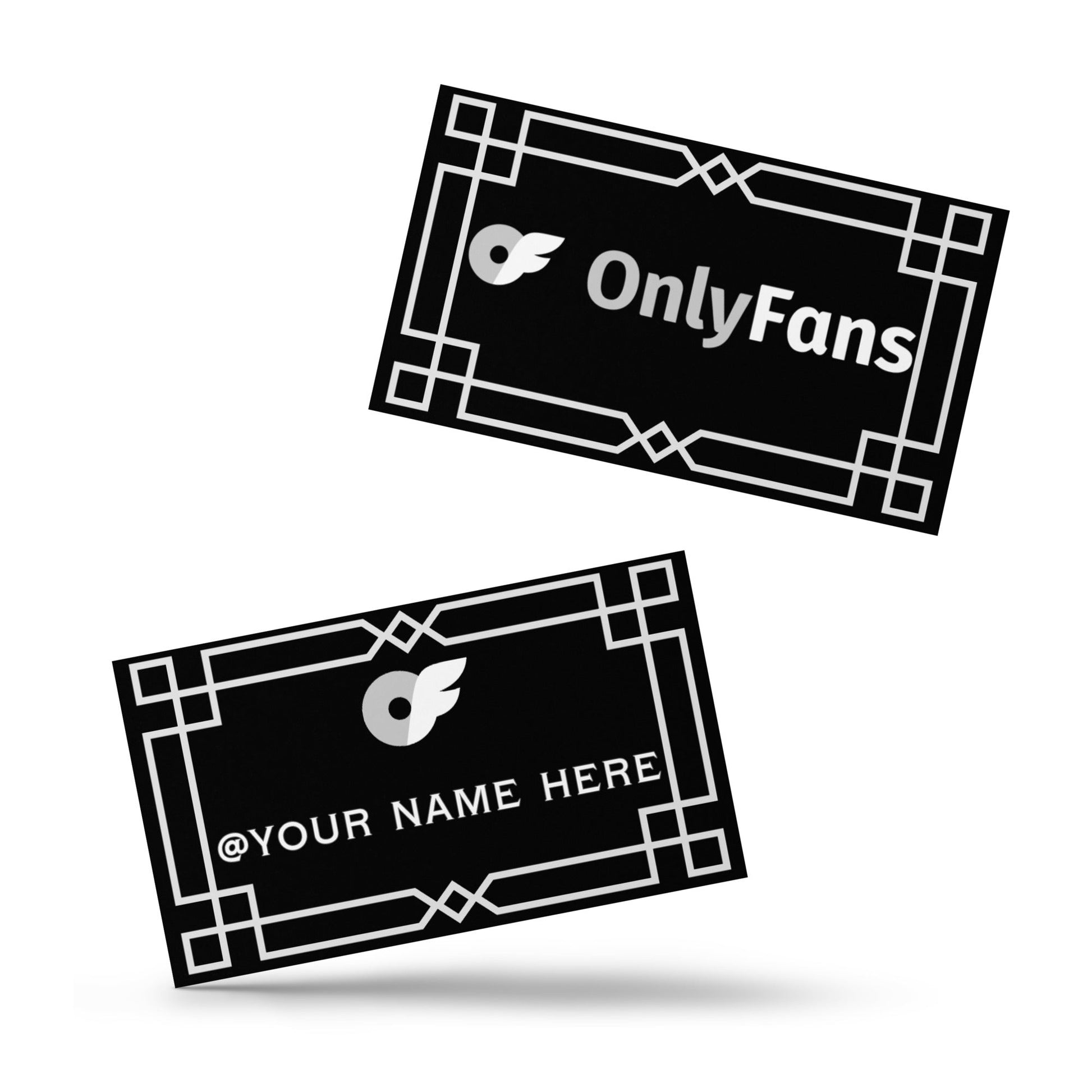 Flaunt Your Fame: ONLYFANS Custom Personalized Name Set of Business Cards | Promotional | Content Creator | Brand | Promo Materials Attire T LLC