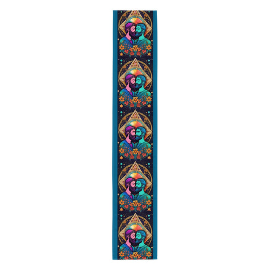 Infinite Connections: The Internal Lovers Table Runner for (Cerulean Blue) Attire T LLC