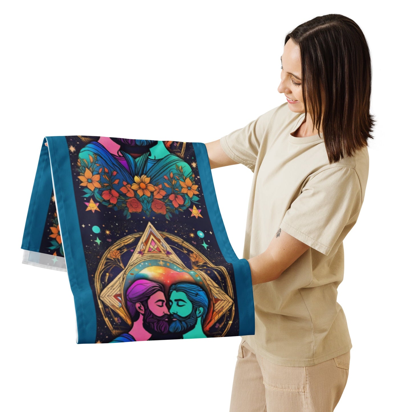 Infinite Connections: The Internal Lovers Table Runner for (Cerulean Blue) Attire T LLC