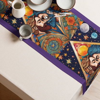 Mystical Union Sun & Moon Lovers Table Runner by ATTIRET