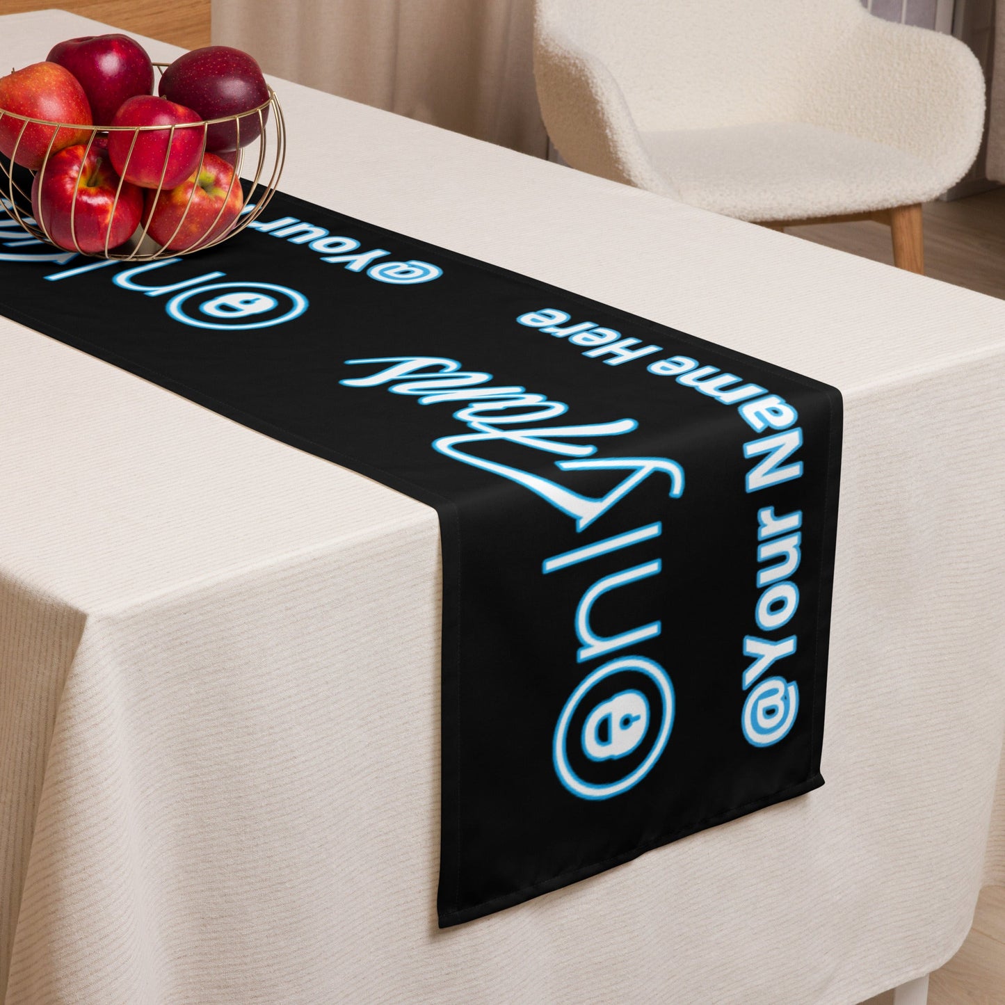 Onlyfans Personalized Custom Table Runner ( Blk) Customized Name Attire T LLC