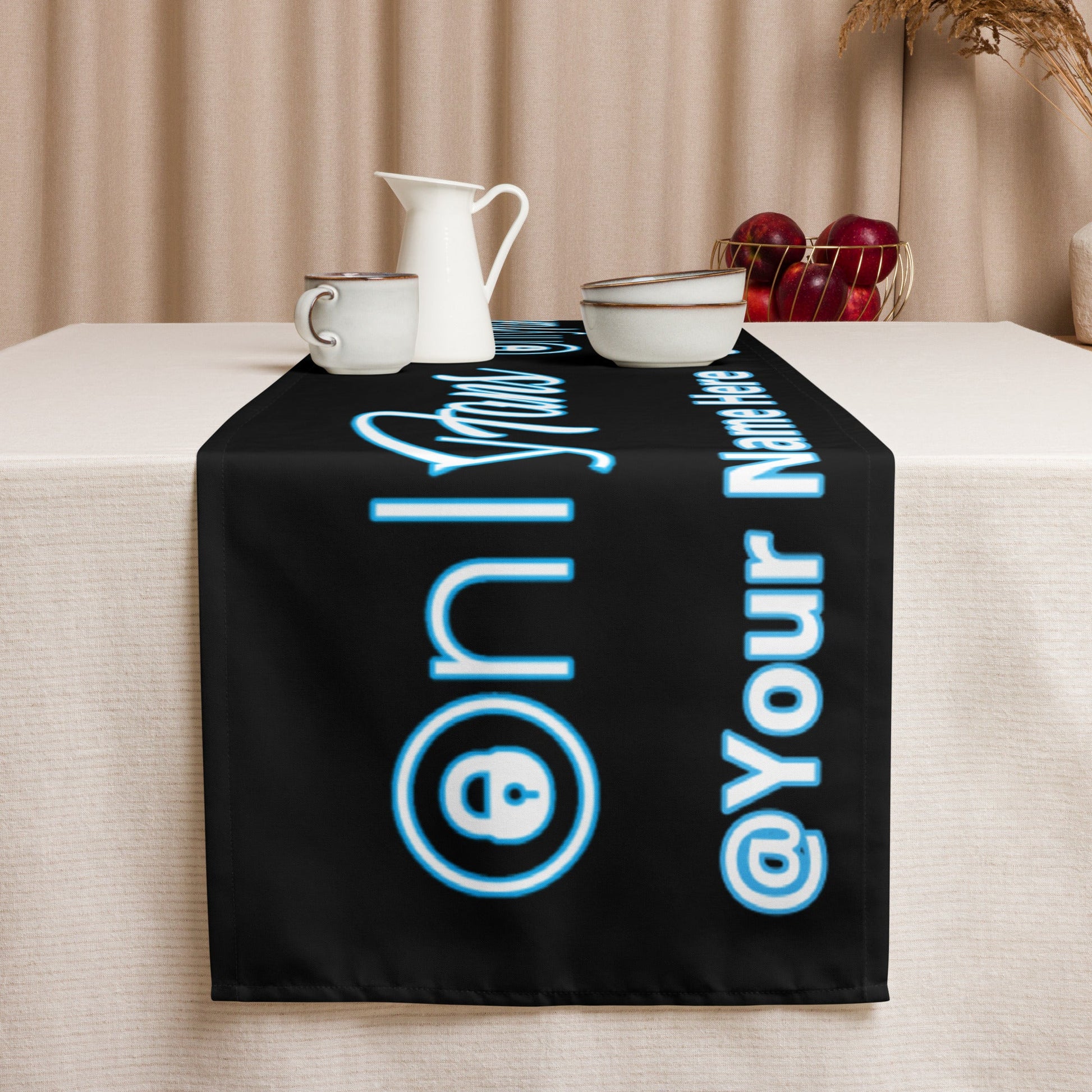 Onlyfans Personalized Custom Table Runner ( Blk) Customized Name Attire T LLC