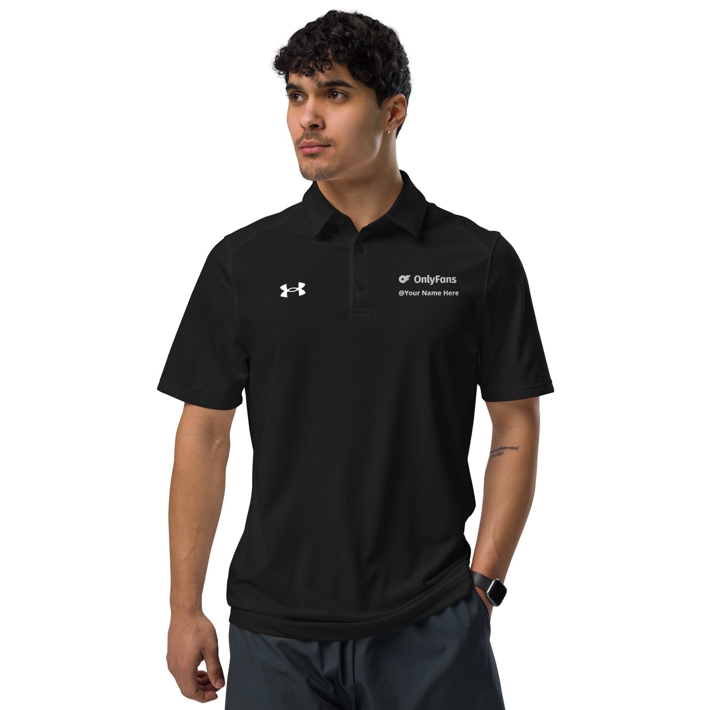 OnlyFans Personalized Custom Name The OnlyFans MVP Polo: Personalized Pleasure Edition Under Armour® men's polo Attire T LLC