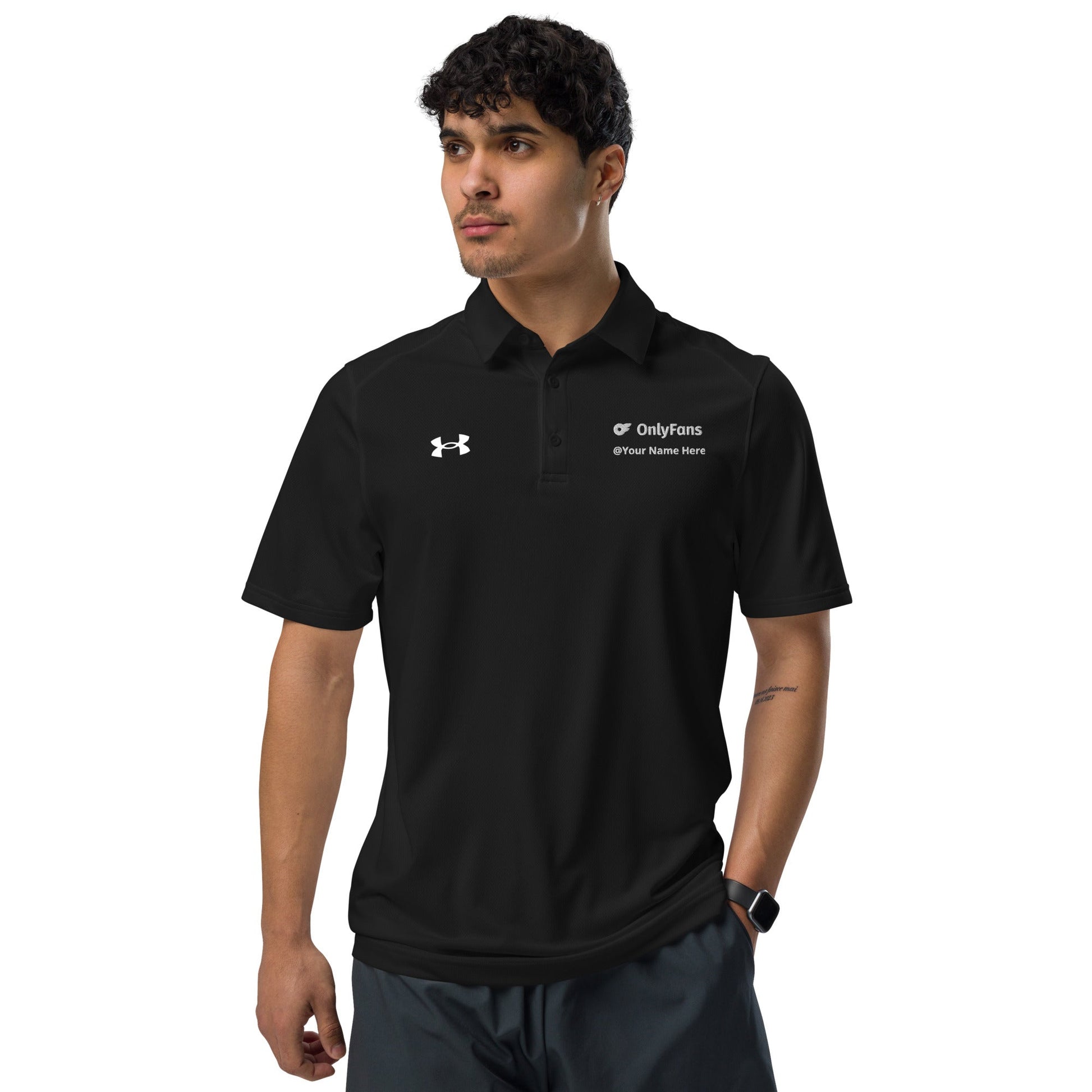 OnlyFans Personalized Custom Name The OnlyFans MVP Polo: Personalized Pleasure Edition Under Armour® men's polo Attire T LLC