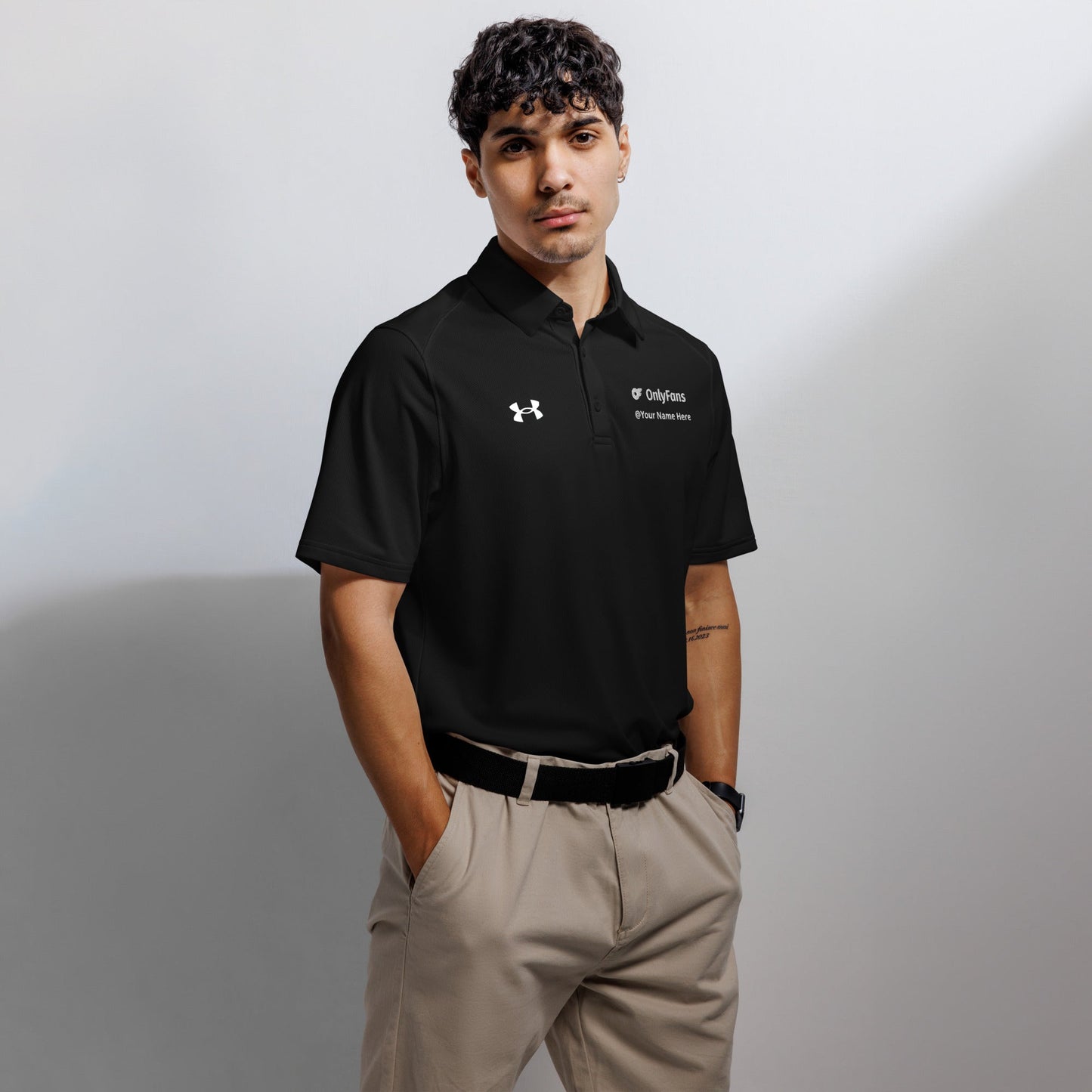 OnlyFans Personalized Custom Name The OnlyFans MVP Polo: Personalized Pleasure Edition Under Armour® men's polo Attire T LLC