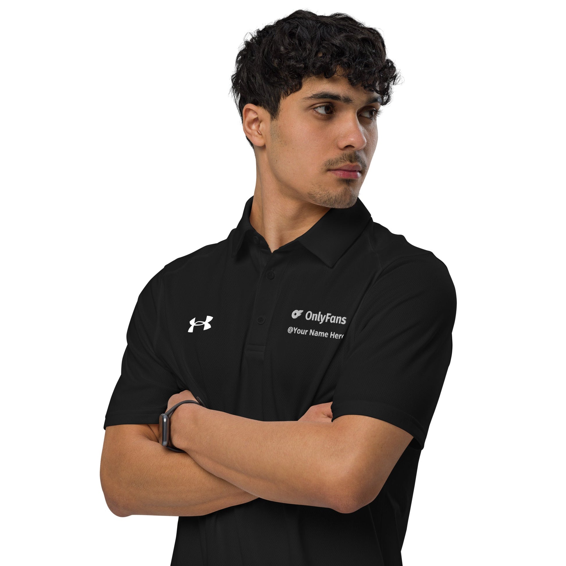 OnlyFans Personalized Custom Name The OnlyFans MVP Polo: Personalized Pleasure Edition Under Armour® men's polo Attire T LLC