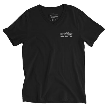 OnlyFans Recruiter embroidered V-neck T-shirt, old logo