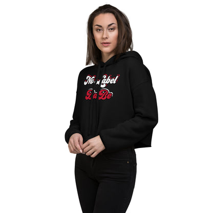 No Label Babe Crop Hoodie left-front view by ATTIRET
