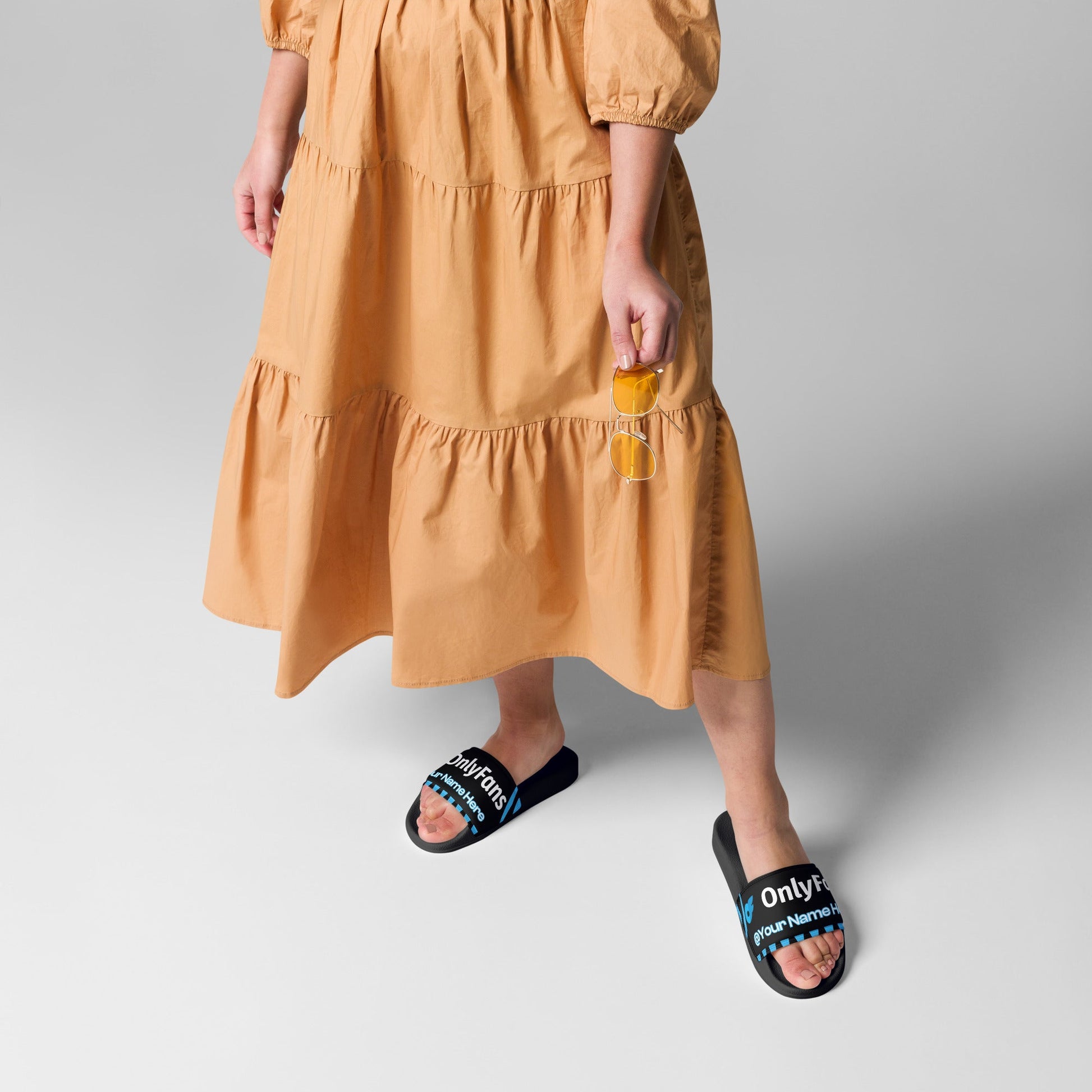 Onlyfans Personalized Slide into Sexy Custom Women's slides sandals slippers Attire T LLC