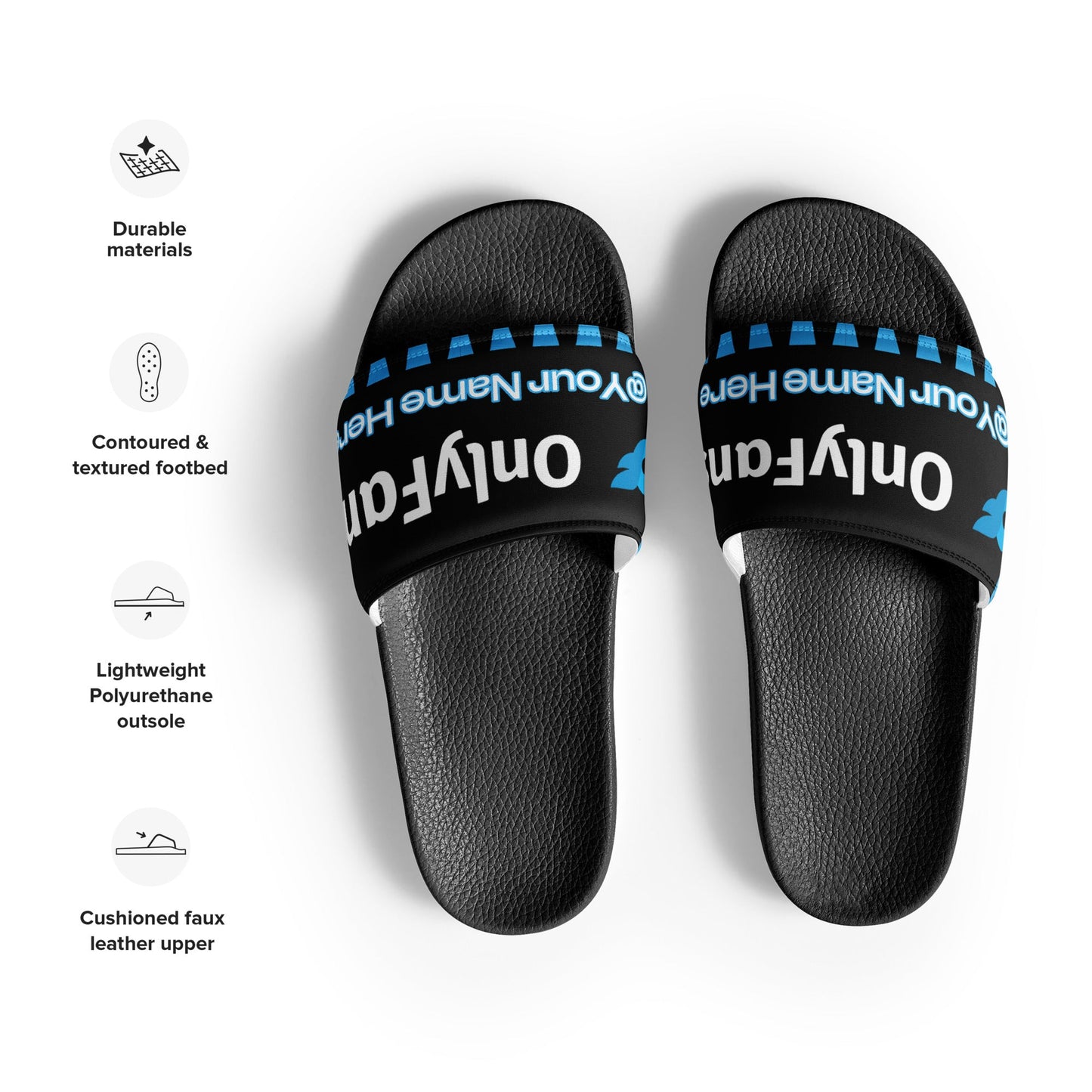 Onlyfans Personalized Slide into Sexy Custom Women's slides sandals slippers Attire T LLC