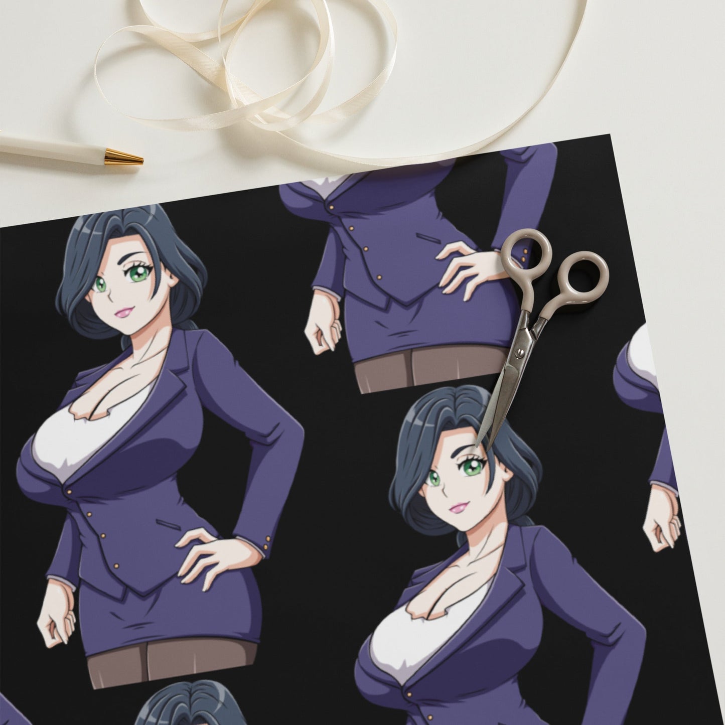 Custom Gifts Premier Wrapping Paper Harajuku Cute Japanese Style Anime Cartoon Girls Gift Wrap Cool Unique Wrapping paper sheets Attire T LLC