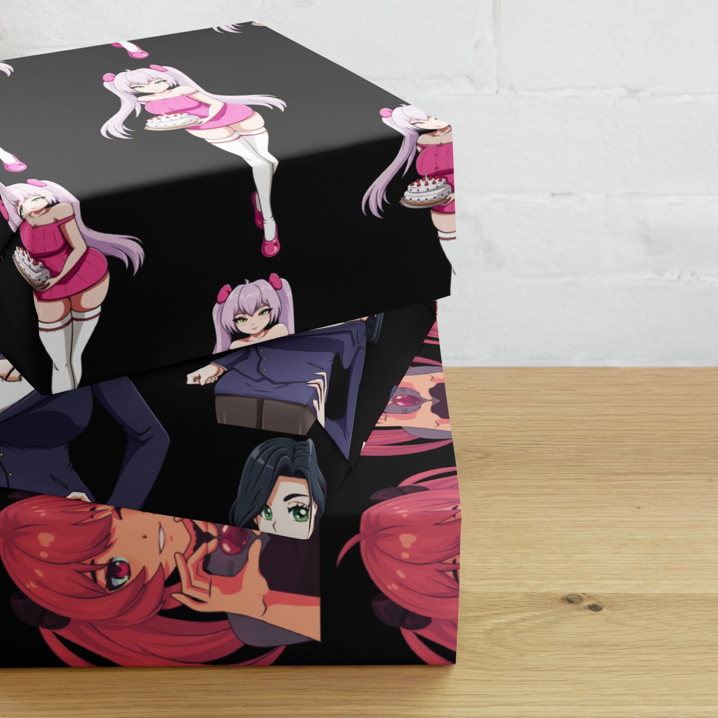 Custom Gifts Premier Wrapping Paper Harajuku Cute Japanese Style Anime Cartoon Girls Gift Wrap Cool Unique Wrapping paper sheets Attire T LLC