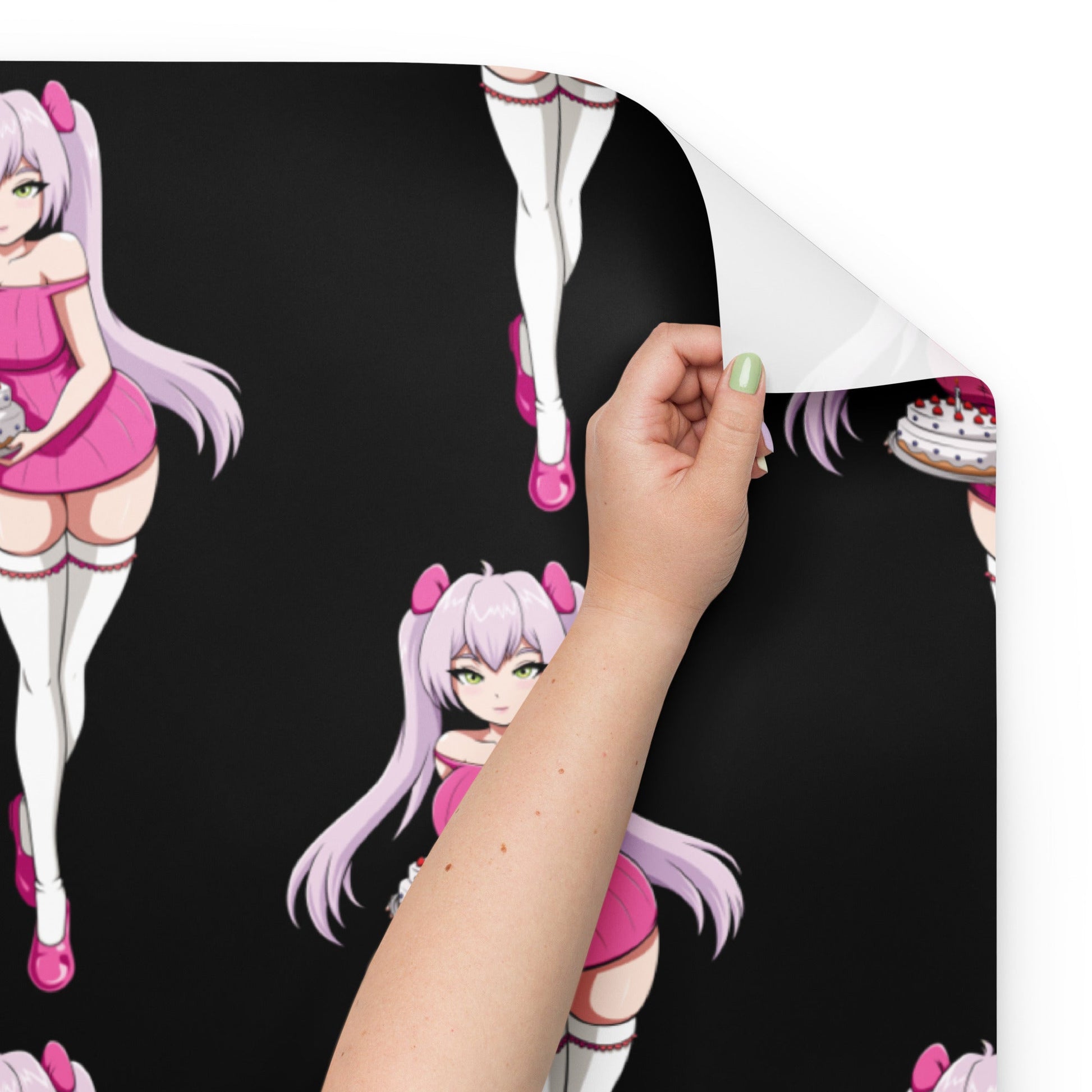 Custom Gifts Premier Wrapping Paper Harajuku Cute Japanese Style Anime Cartoon Girls Gift Wrap Cool Unique Wrapping paper sheets Attire T LLC