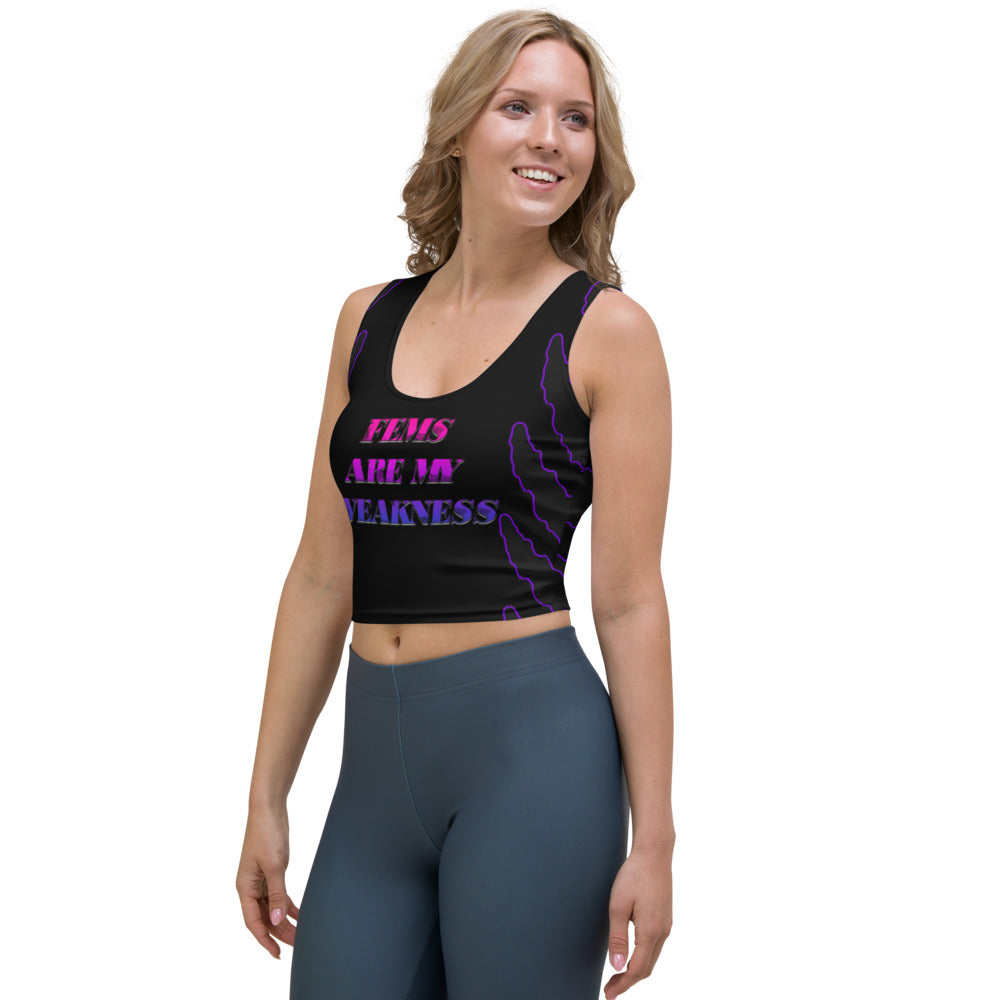 Fems Are My Weakness Crop Top - Attire T LLC