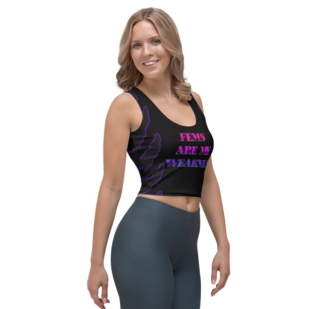 Fems Are My Weakness Crop Top - Attire T LLC