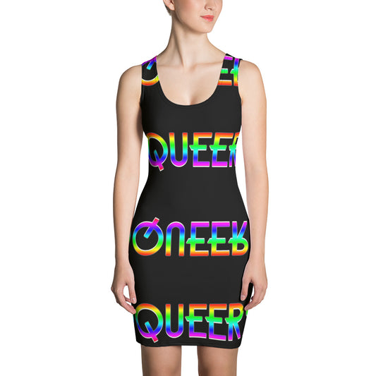 Queer Rainbow Bodycon Bandage Dress - Attire T LLC