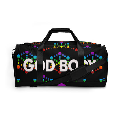God Body Chakra Duffle Bag front view by ATTIRET