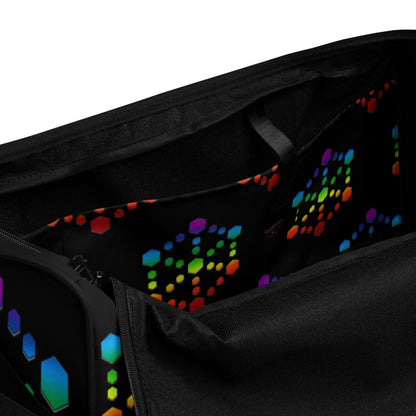 God Body Chakra Duffle Bag inside pocket view by ATTIRET