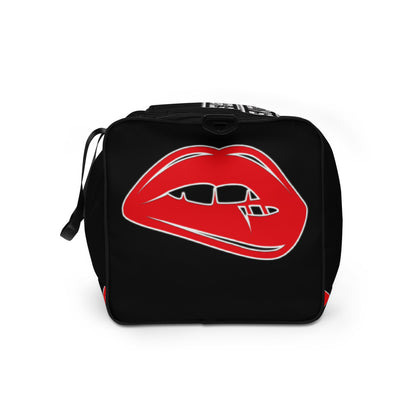 Sorry Boys, I Kiss Girls Duffel Bag left side view by ATTIRET