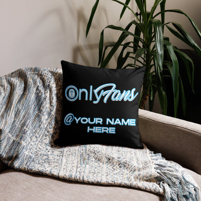 Personalized OnlyFans Handle Pillow by ATTIRET