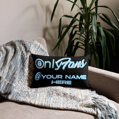 Personalized OnlyFans Handle Pillow by ATTIRET