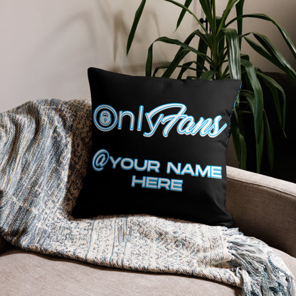 Personalized OnlyFans Handle Pillow by ATTIRET