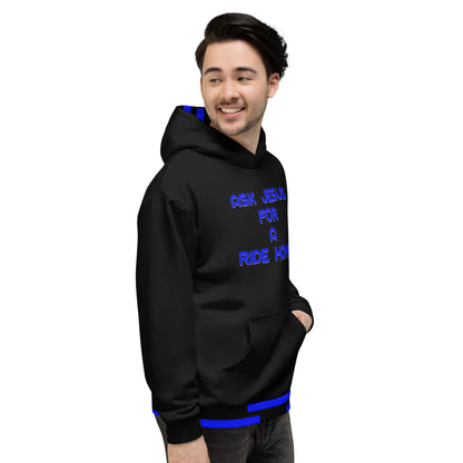 Ask Jesus for a Ride Home Hoodie right side view by ATTIRET