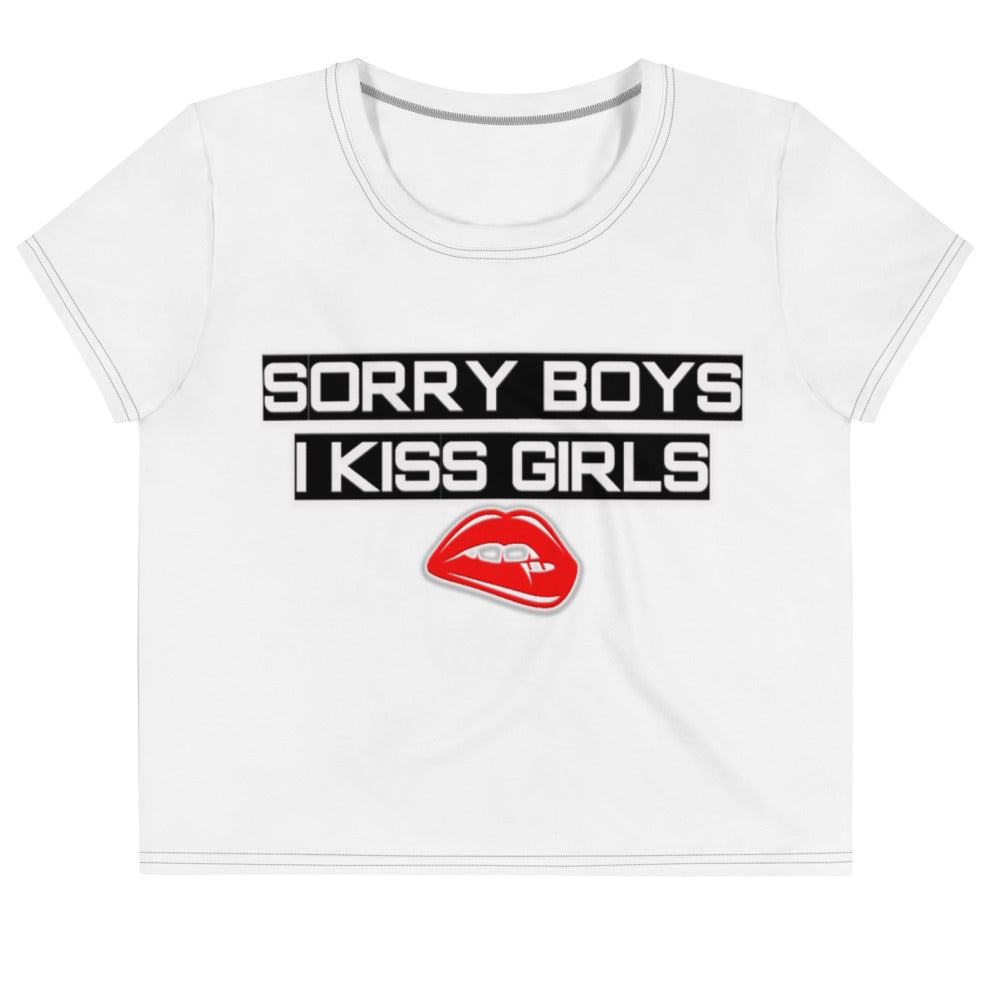 Sorry Boys I Kiss Girls Crop Top - Attire T