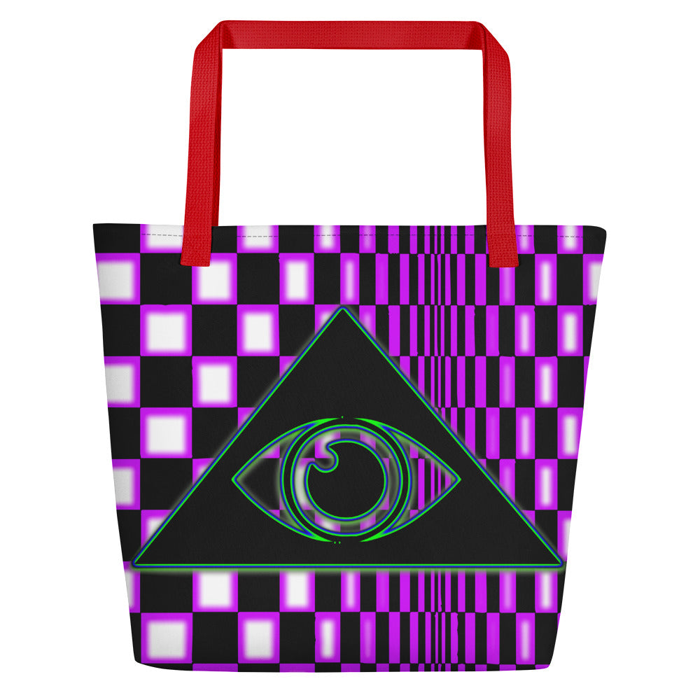 The Illuminated One Purple Beach Bag - Attire T