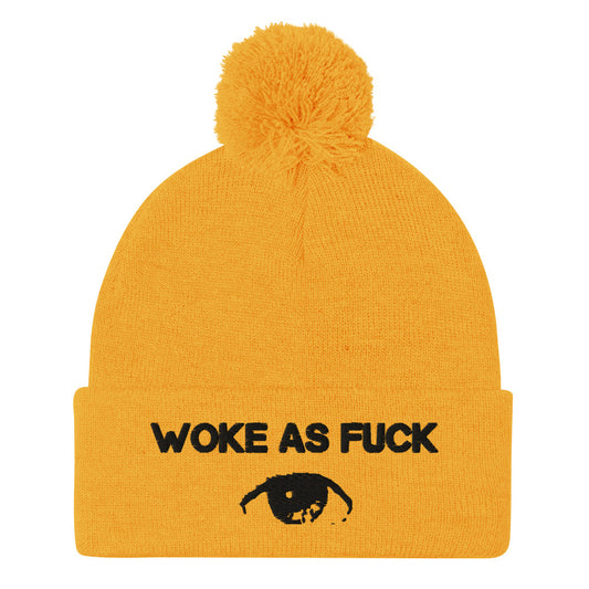 Limited Edition Woke As Fuck Pom-Pom Beanie - Attire T
