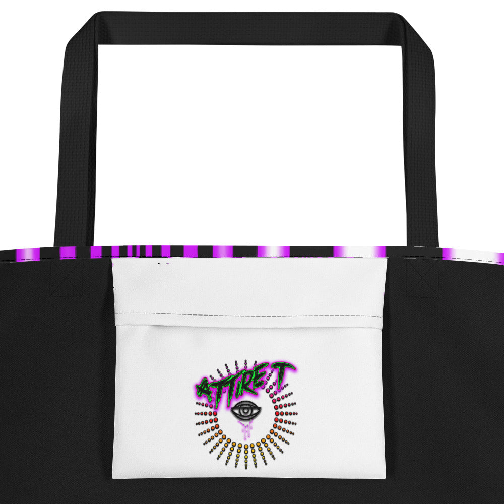 The Illuminated One Purple Beach Bag - Attire T