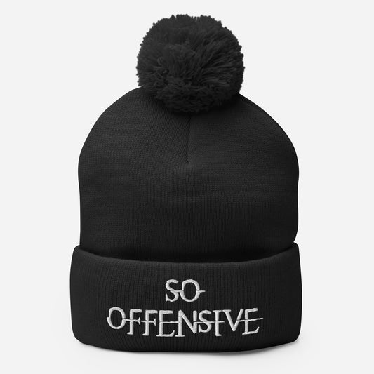 So Offensive Pom-Pom Beanie Hat - Attire T LLC