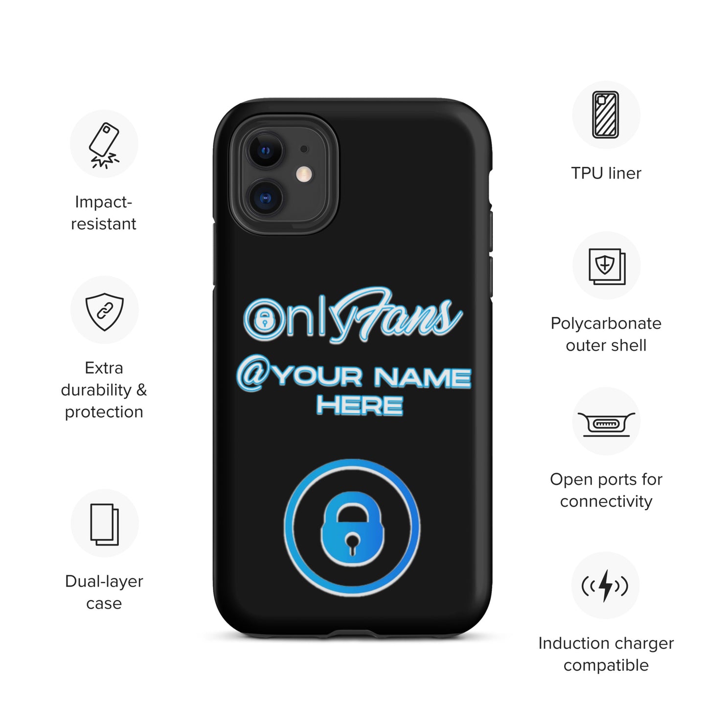 Personalized Custom ONLYFANS Tough iPhone case - Attire T LLC