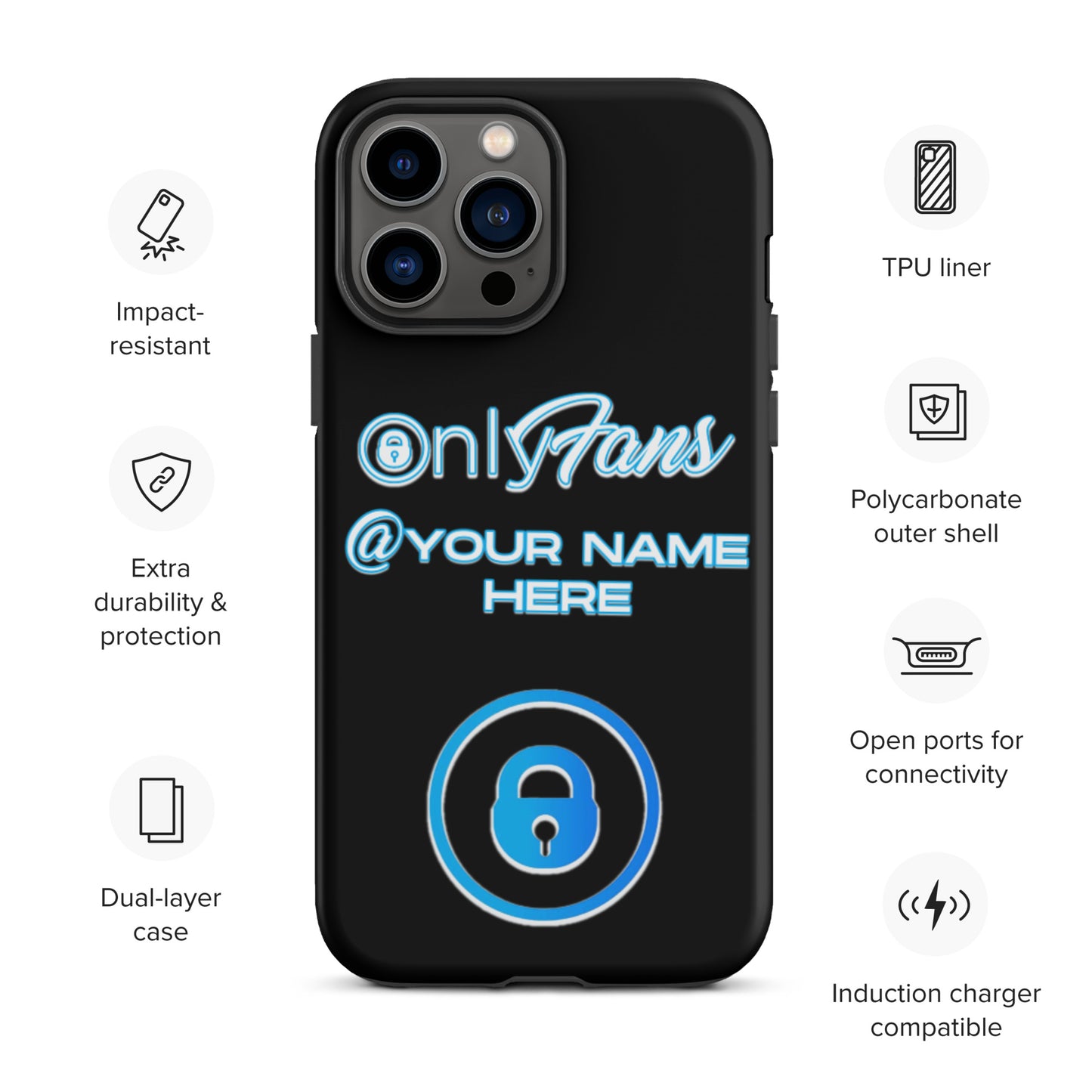 Personalized Custom ONLYFANS Tough iPhone case - Attire T LLC