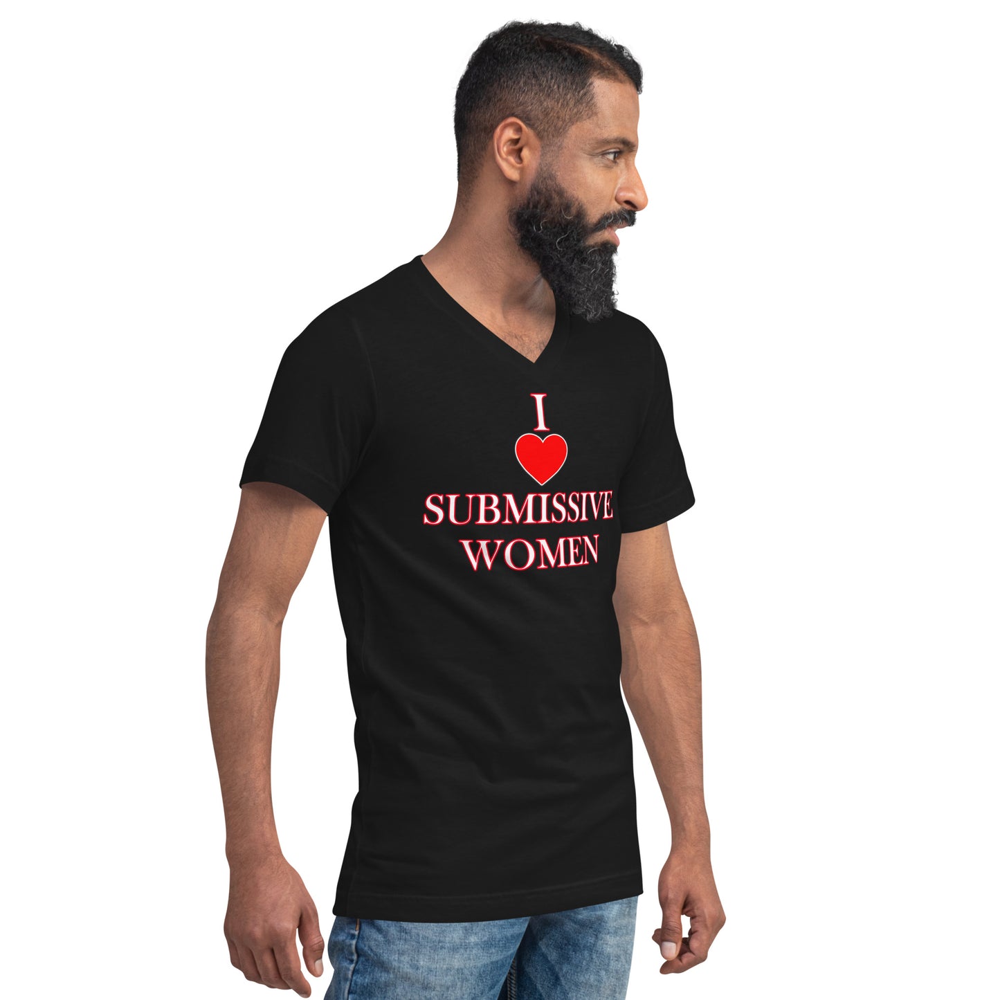 I Heart Submissive Women Unisex Short Sleeve V-Neck T-Shirt - Attire T LLC